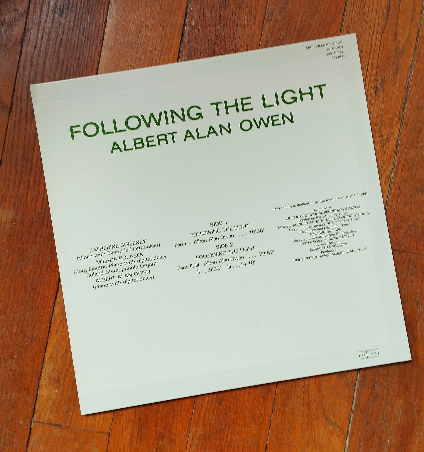 Albert Alan Owen - Following The Light  LP